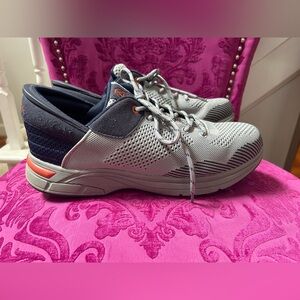 ZEBA Stylish Gray and Navy Men's Sneakers